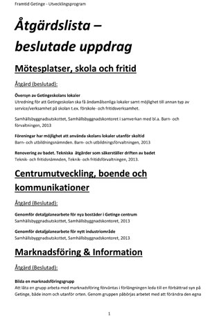 åtgärdslista